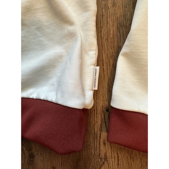 Armani Exchange Womens Size S Quarter Zip High Neck Sweatershirt Designer White - Picture 3 of 11